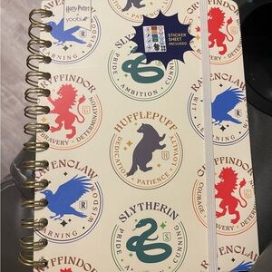 Yoobi Harry Potter House Crest Spiral Journal 100 sheets with stickers NEW